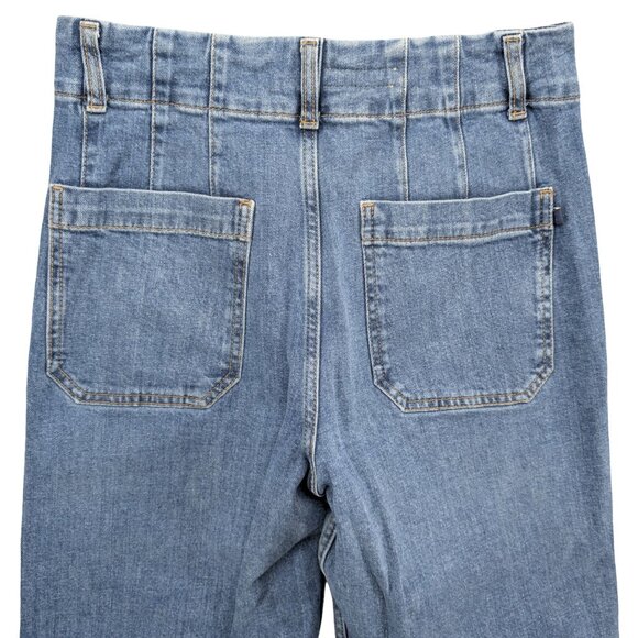 Pilcro Skipper Wide Leg Jeans Womens Blue High Rise Denim Size 28 - Picture 4 of 10